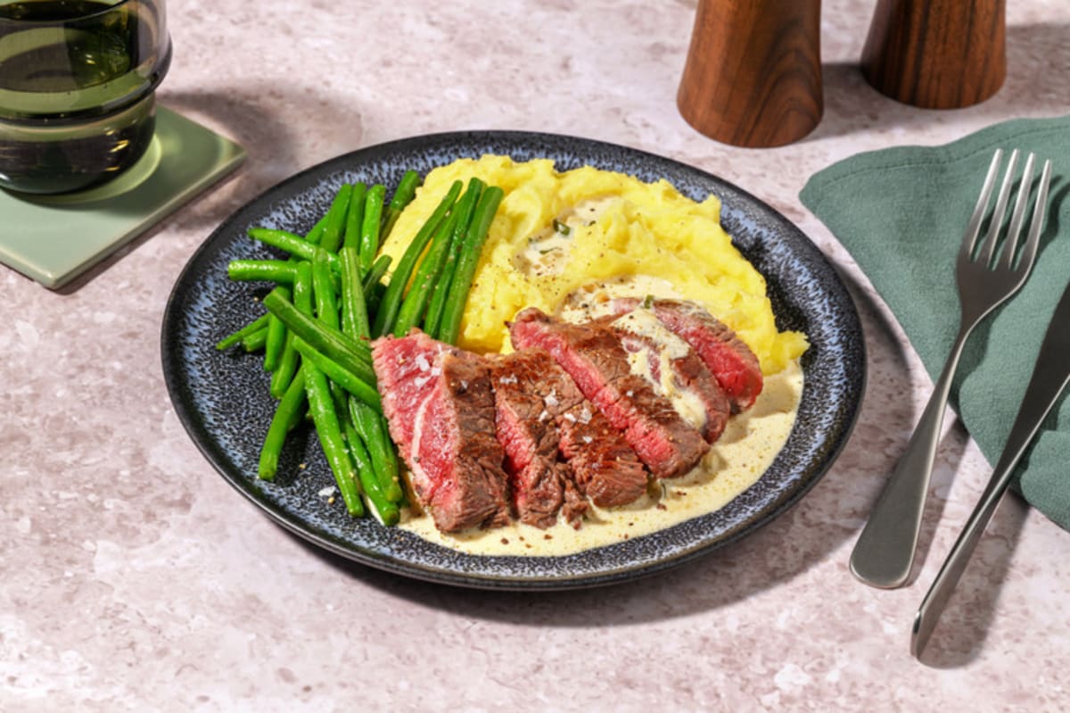 Double Beef Rump in Herby Cream Sauce