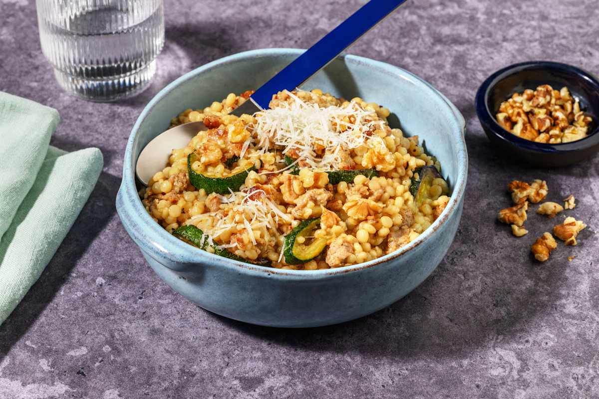 Couscous perlato al pecorino e salsiccia