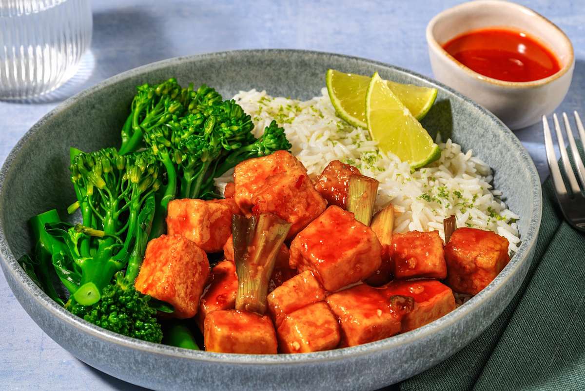 Spicy Sticky Tofu mit Broccoli