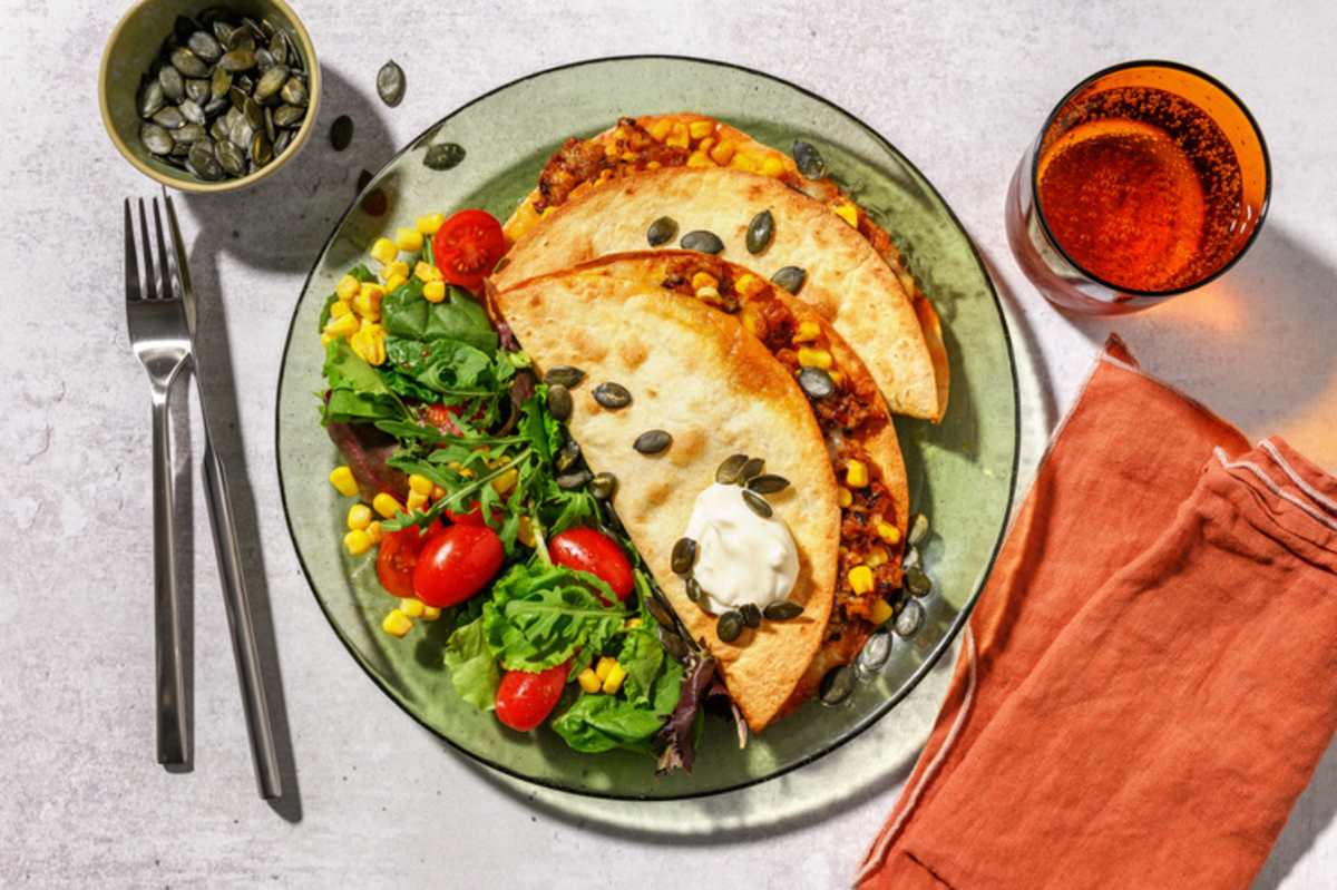 Mexican Style Caramelised Onion Quesadillas
