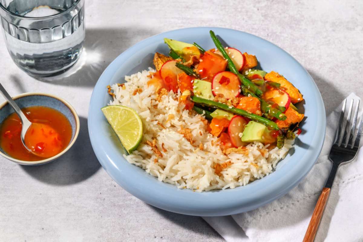 Avocado and Sweet Potato Vegan Bowl