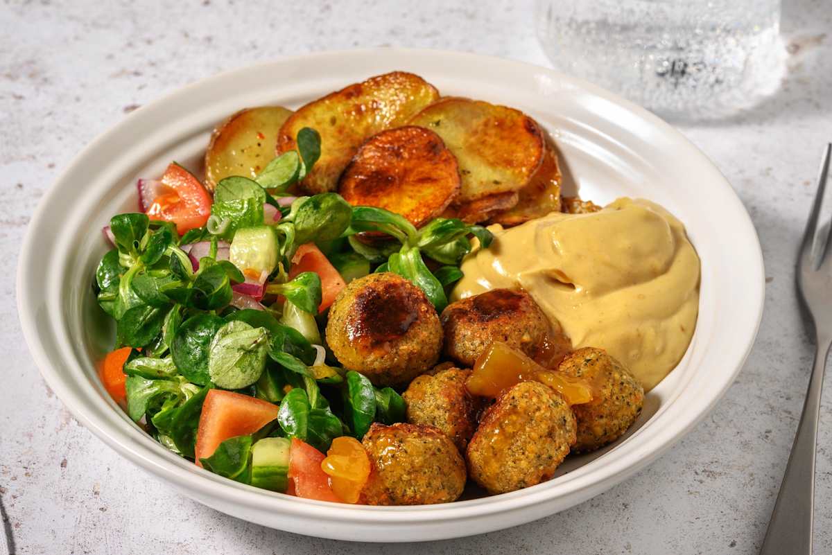 Bowl de falafels et houmous  à la mangue 