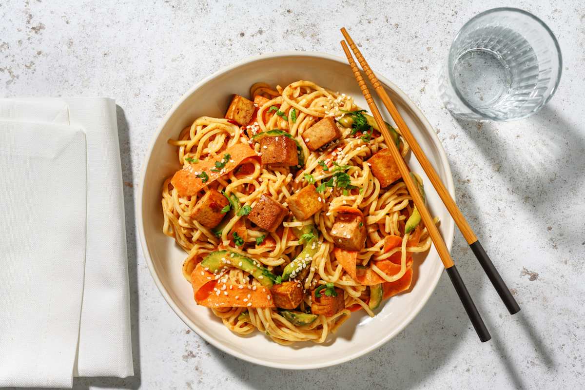 La Fraîche végé : tofu, crudités & sauce satay