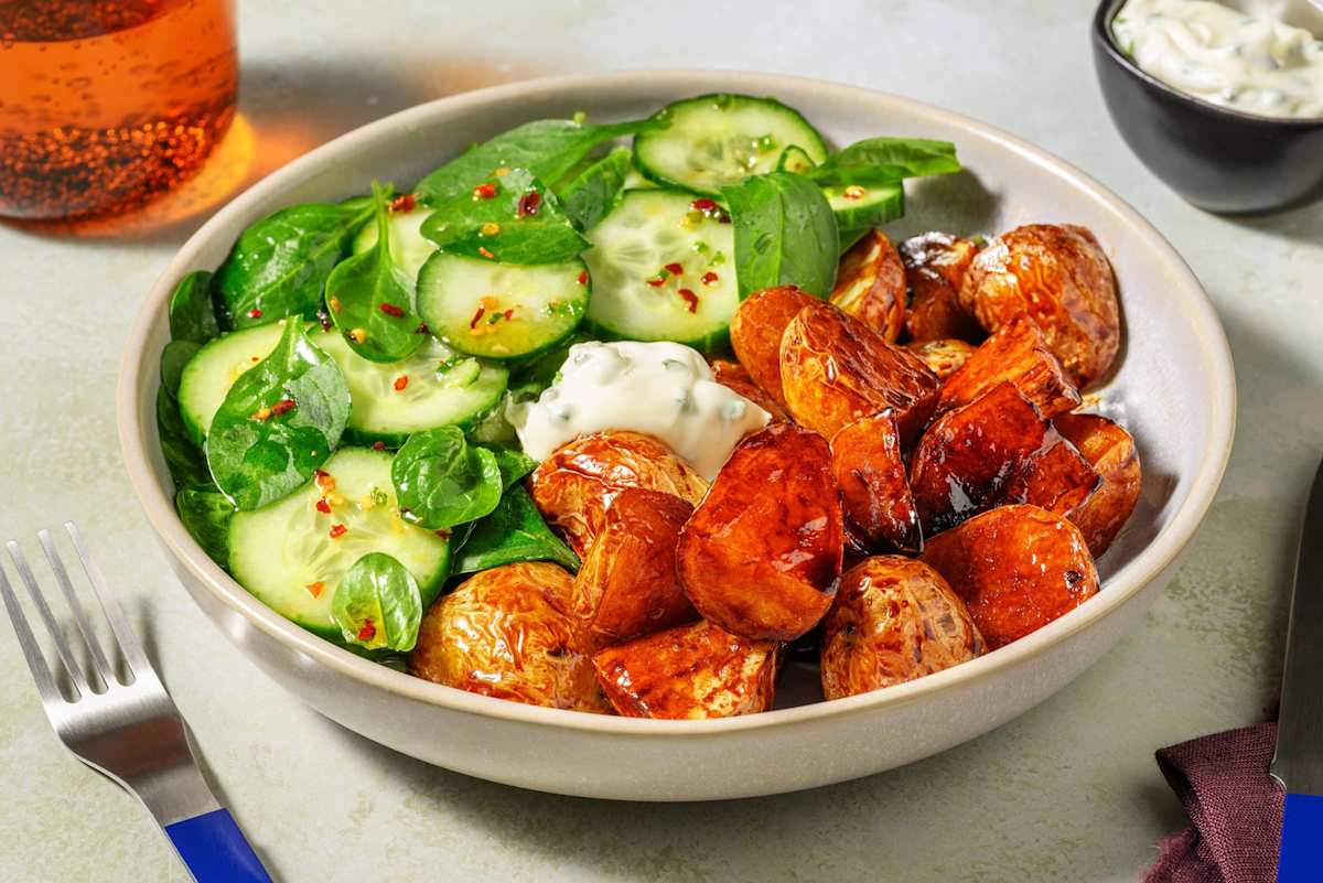 Korean glazed Potatoes 