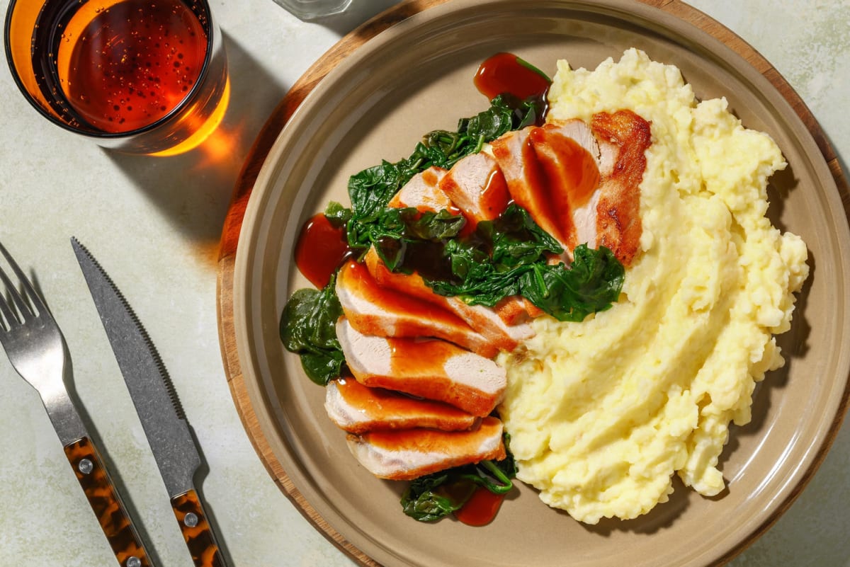 Schweinsnierstück mit Knollenselleriepüree