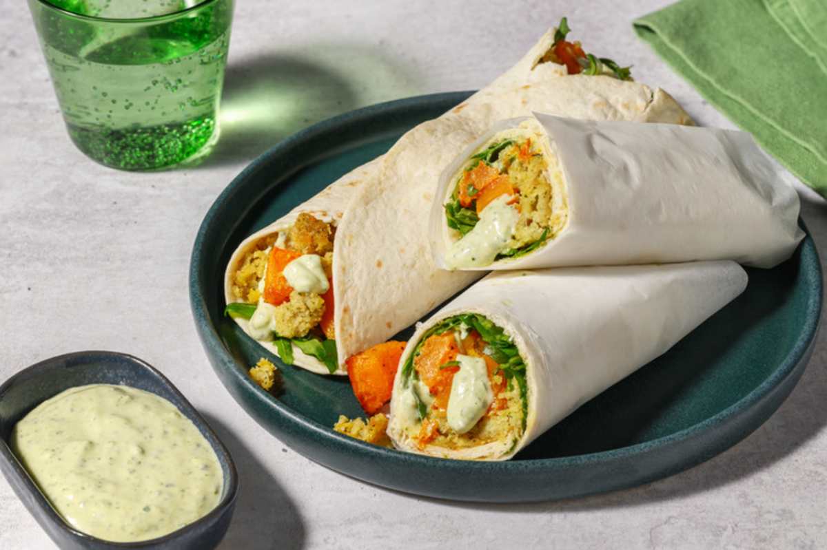 Double Falafel and Butternut Wraps