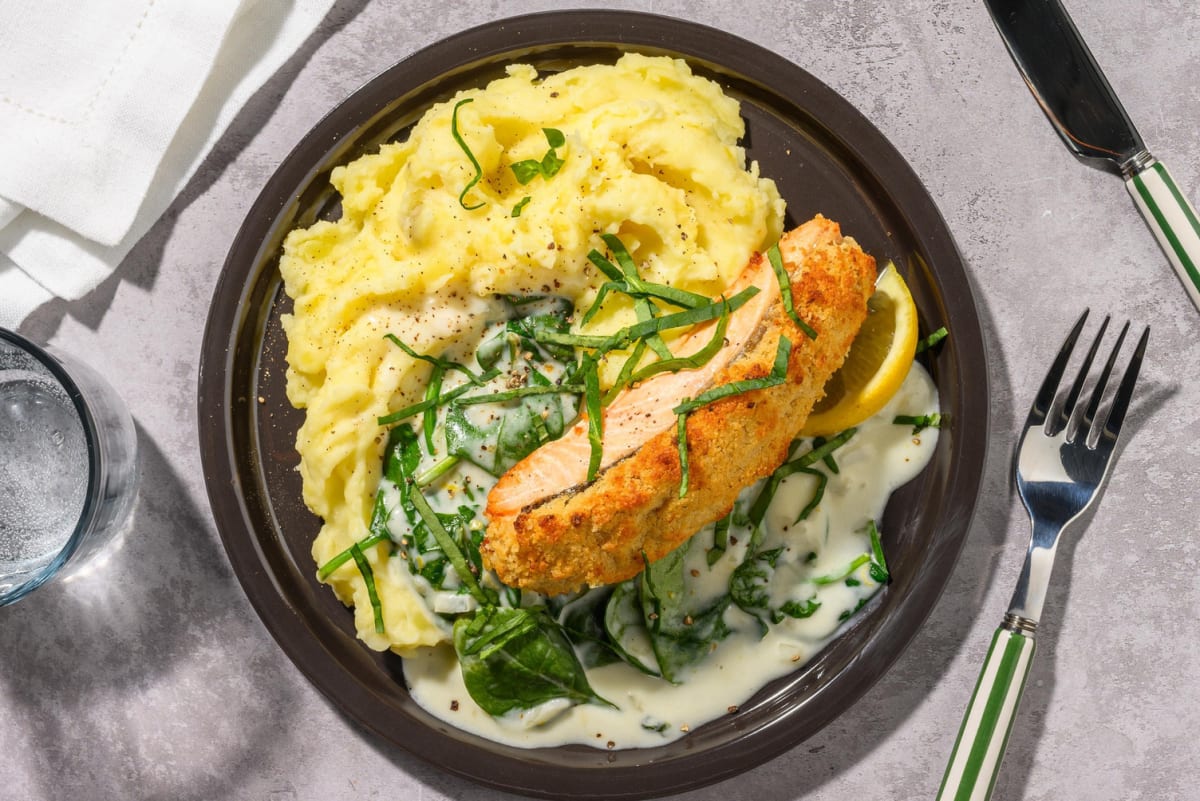 Lachsfilet mit Senfkruste