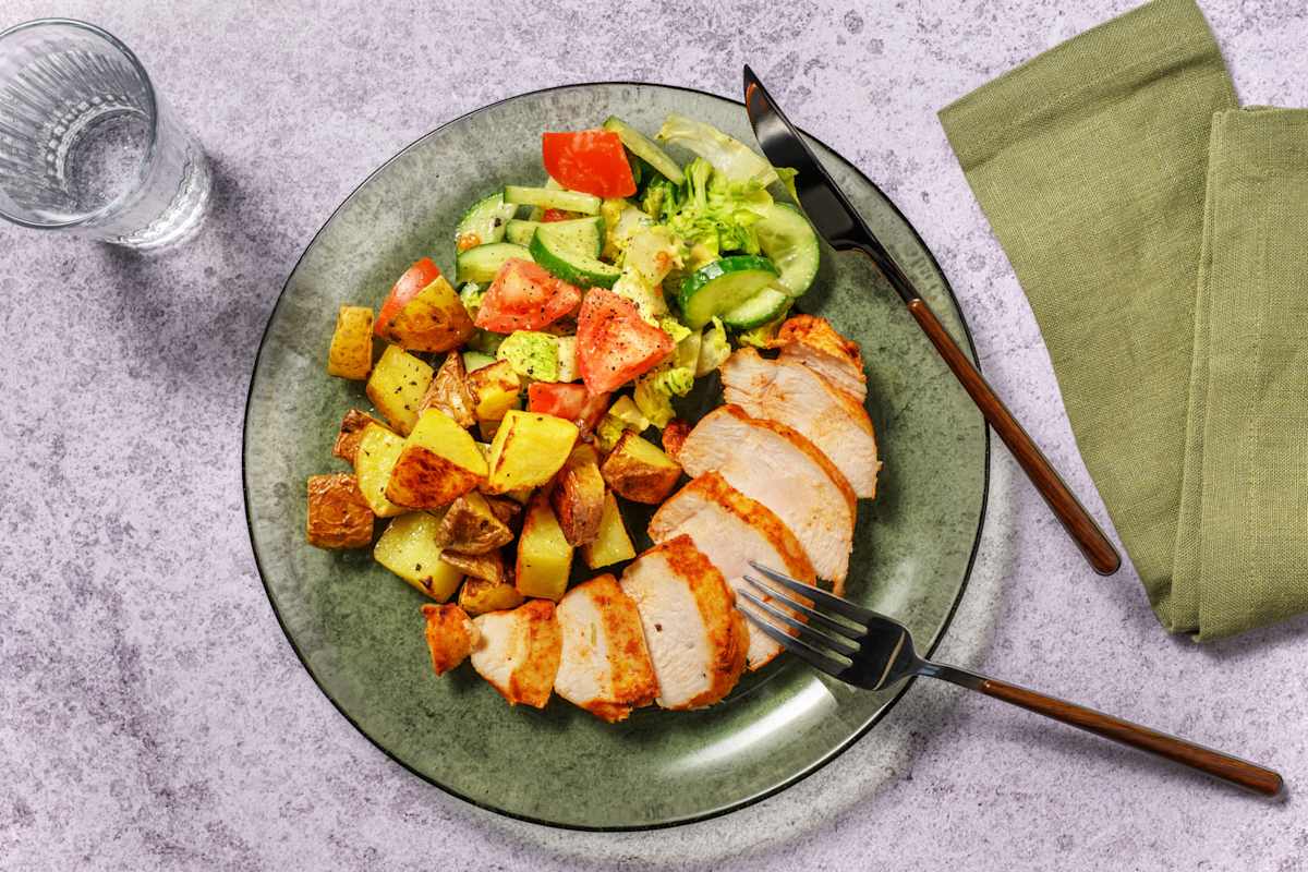 Harissa Roast Chicken and Potatoes