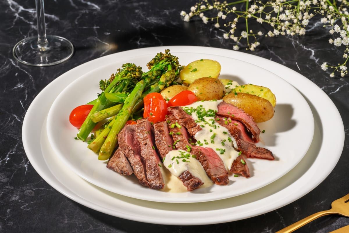 Lamb Steak and Truffled Parmesan Sauce
