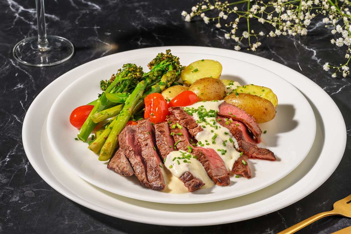 Lamb Steak and Truffled Parmesan Sauce