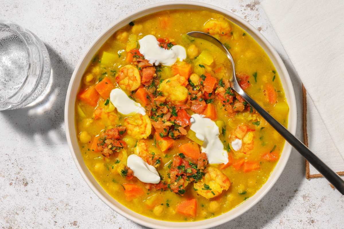 Indischer Shrimpeintopf