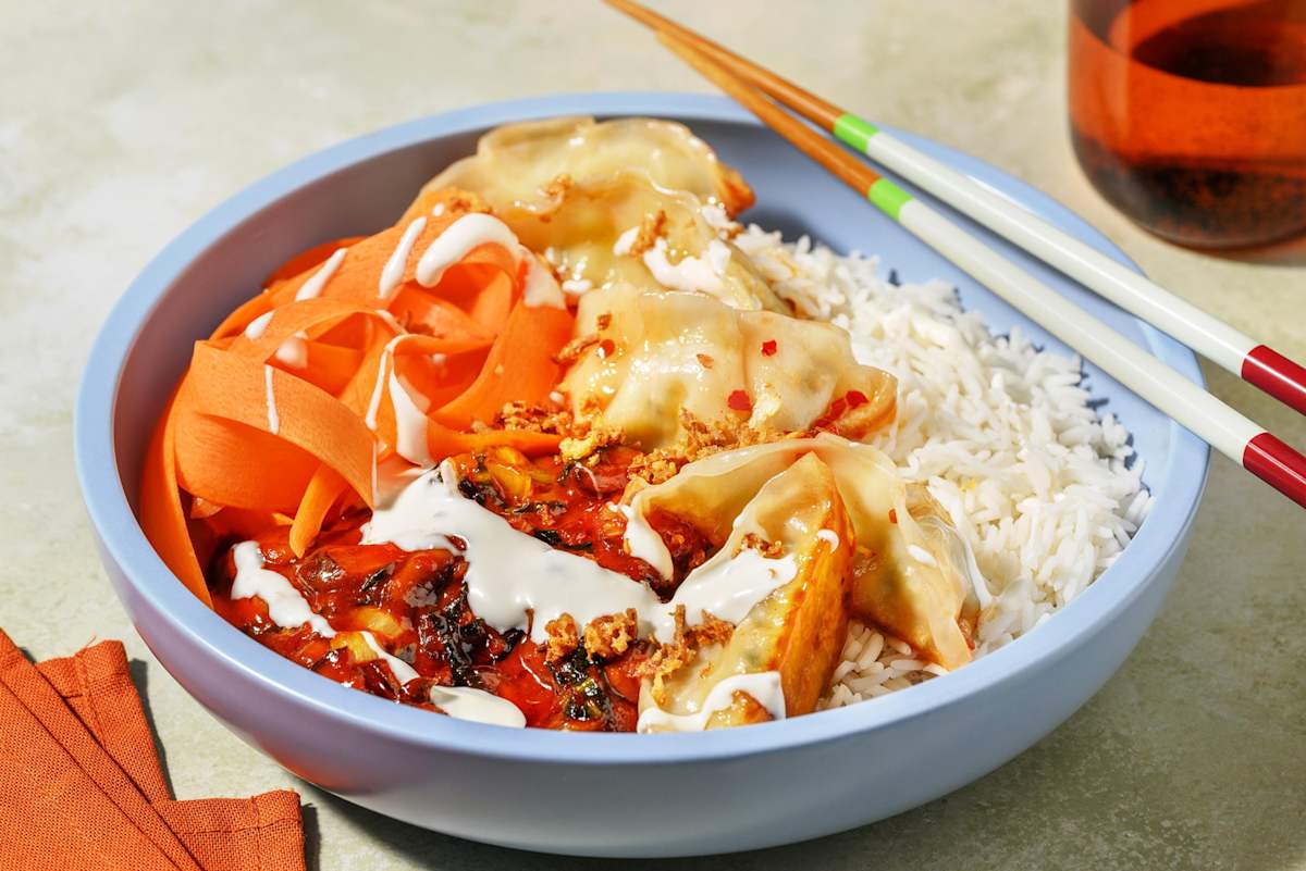 Sweet Chilli Glazed Gyoza Bibimbap