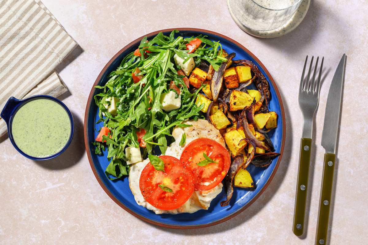 Pollo Caprese! Überbackenes Hähnchenfilet