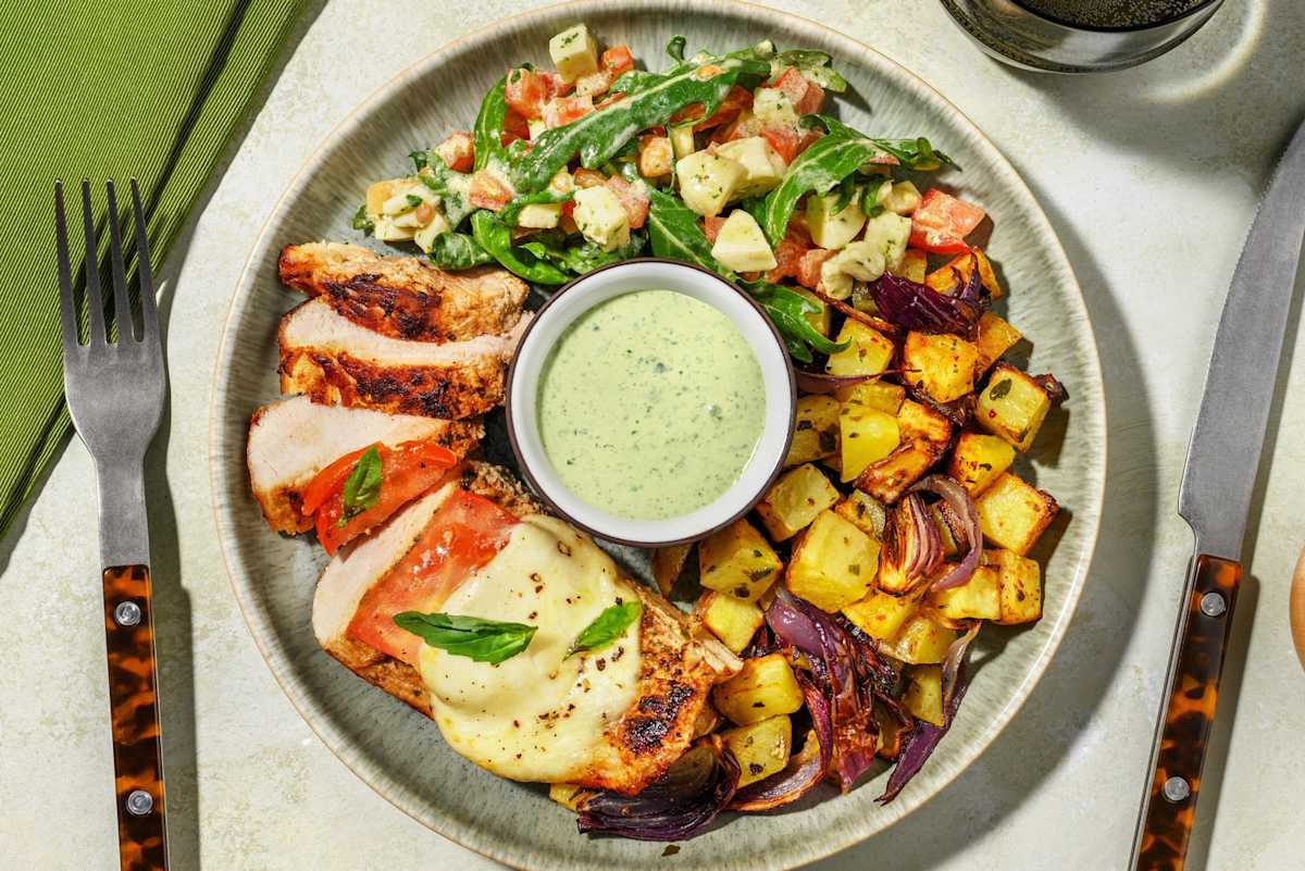 Maiale Caprese! Überbackenes Bio-Schweinefilet