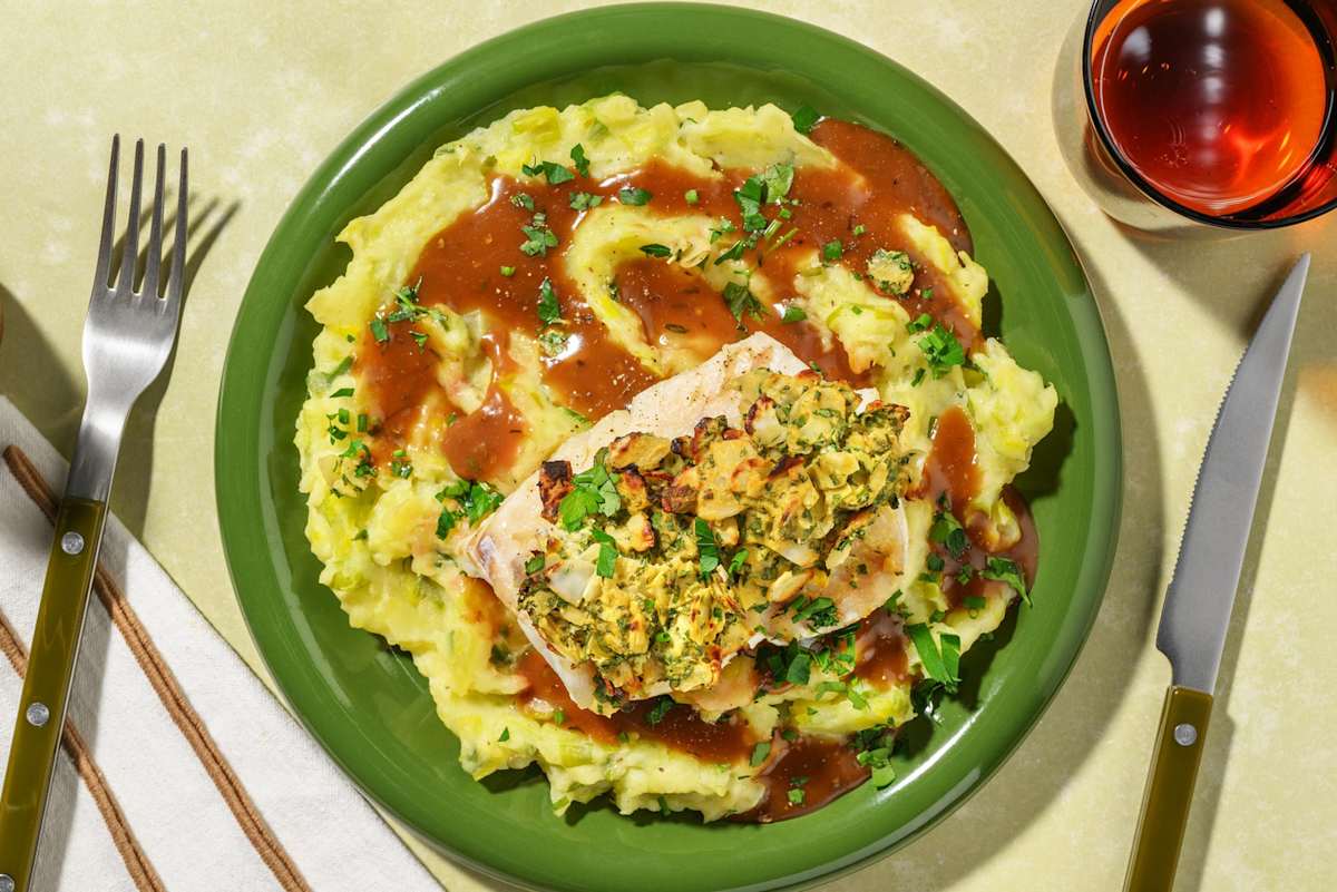 Seelachs mit Kräuter-Mandel-Kruste