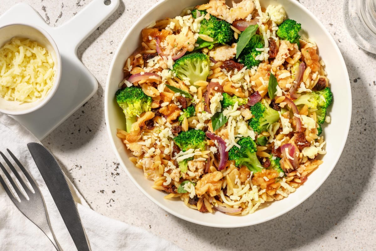  Orzo op z'n Siciliaans met kip en pecorino