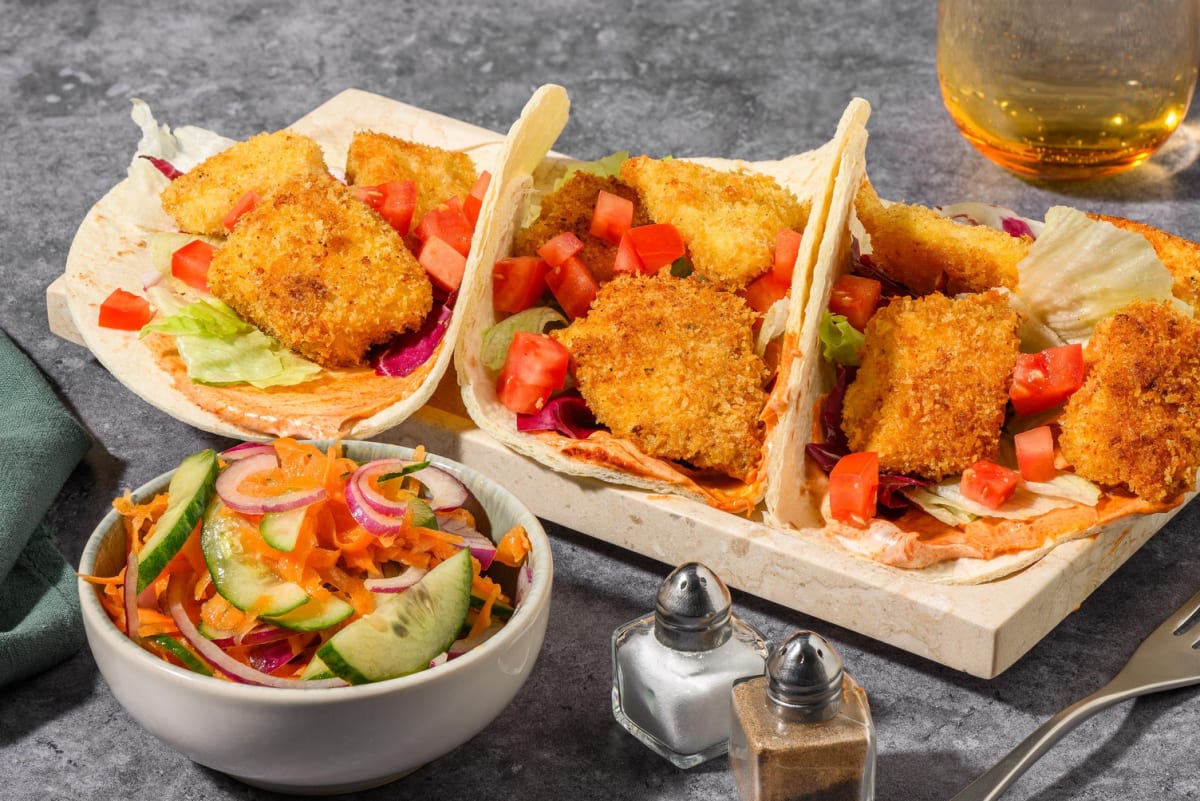 Taco's met krokante vis