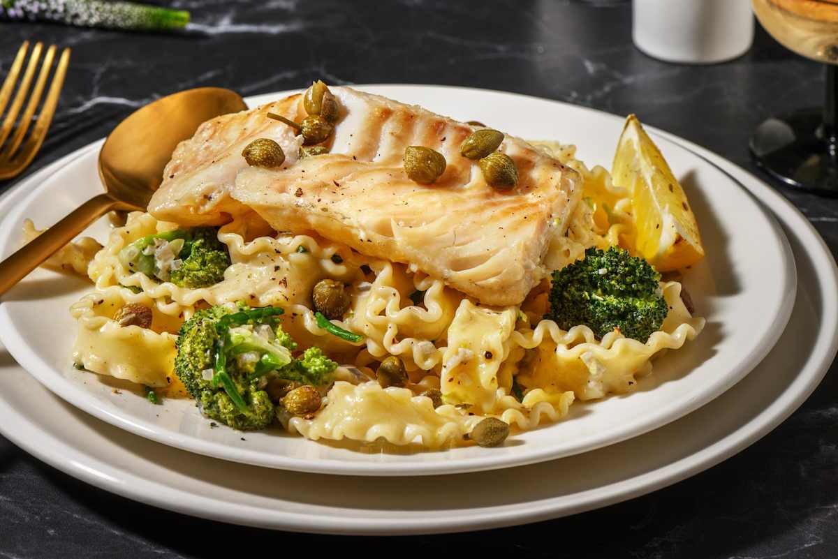 Kabeljauwfilet met zeekraal en kappertjes