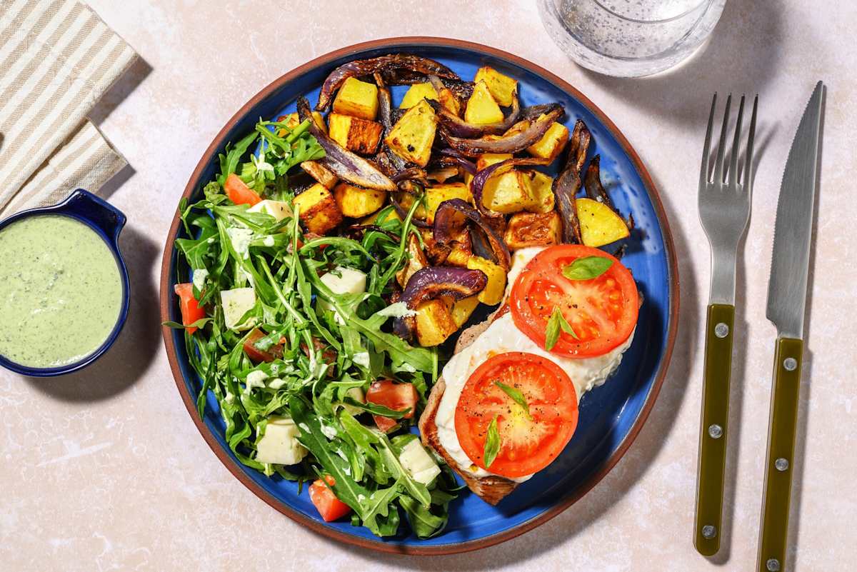Maiale Caprese! Überbackenes Bio-Schweinefilet