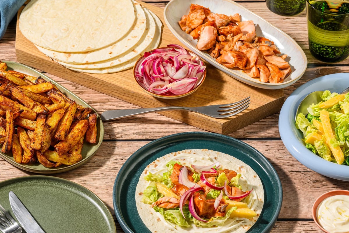 Tacos fusion au saumon en sauce soja douce