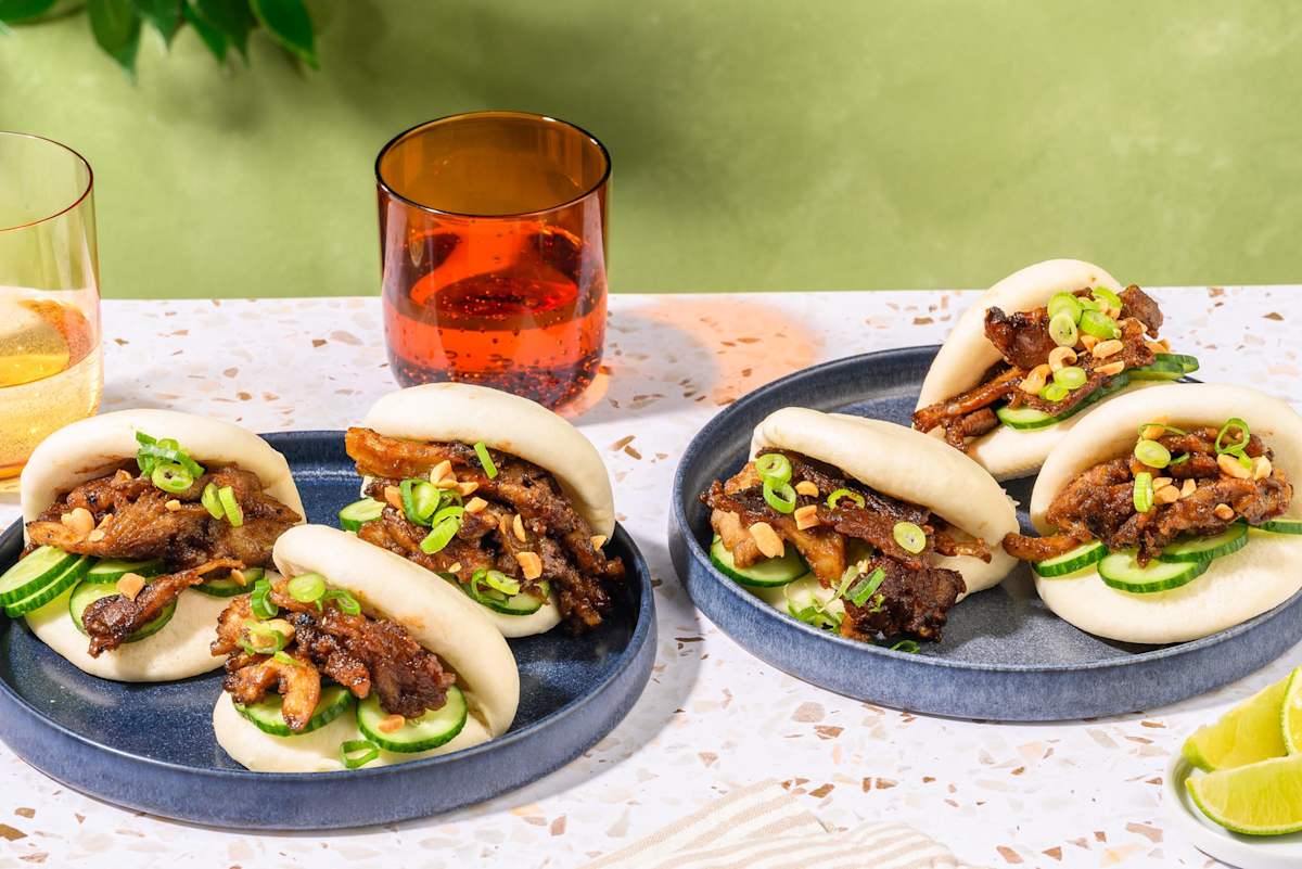 Bao-boller med sprødpanerede østershatte
