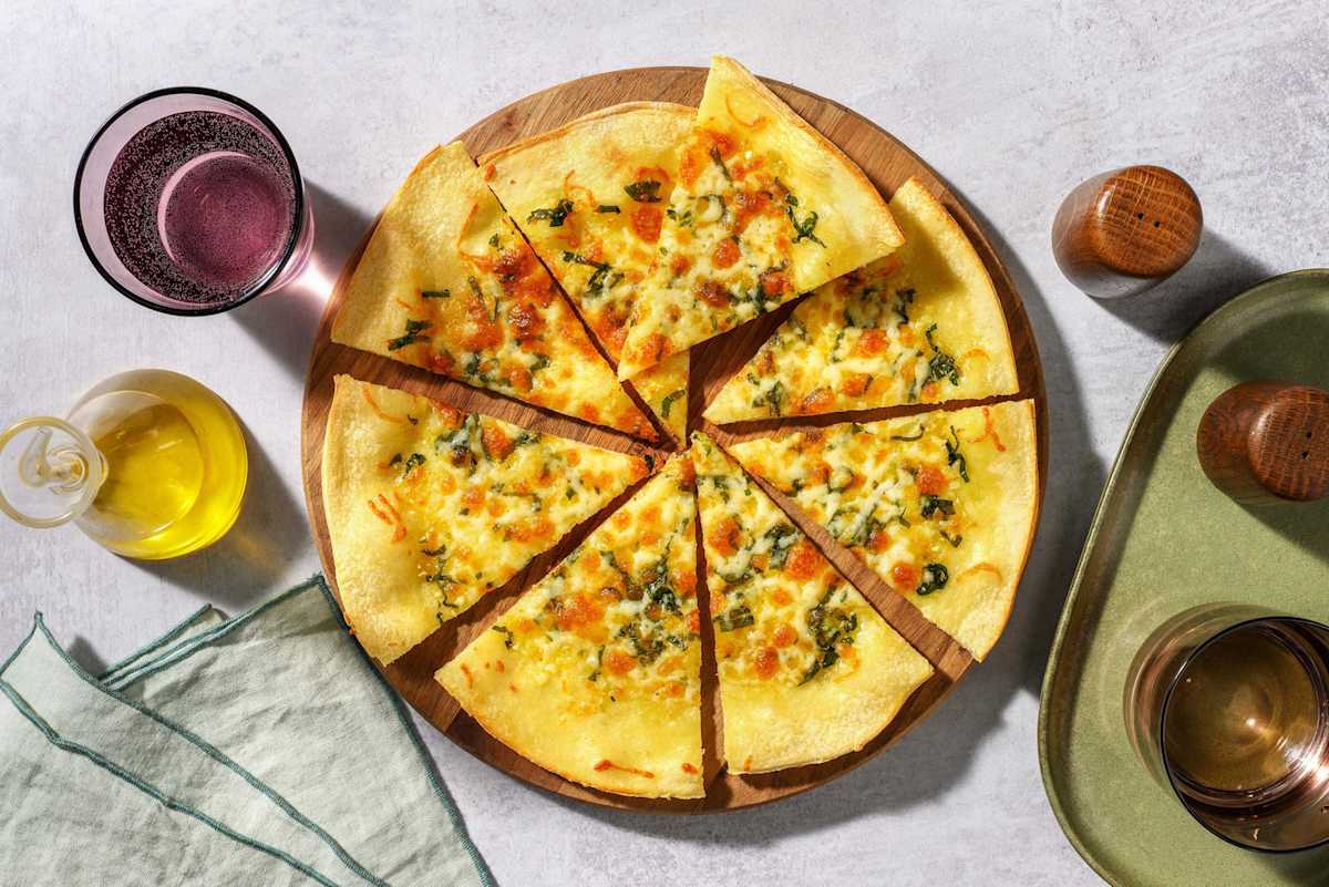 Pizza style cheesy garlicbread