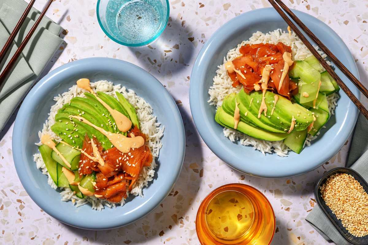 Lakse-poke bowl