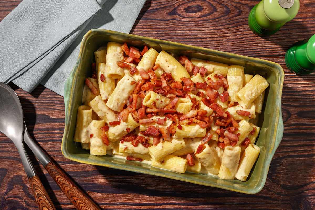 Bacontoppad mac and cheese