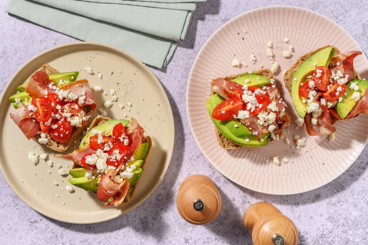 Baked Ciabatta with Avocado & Bacon