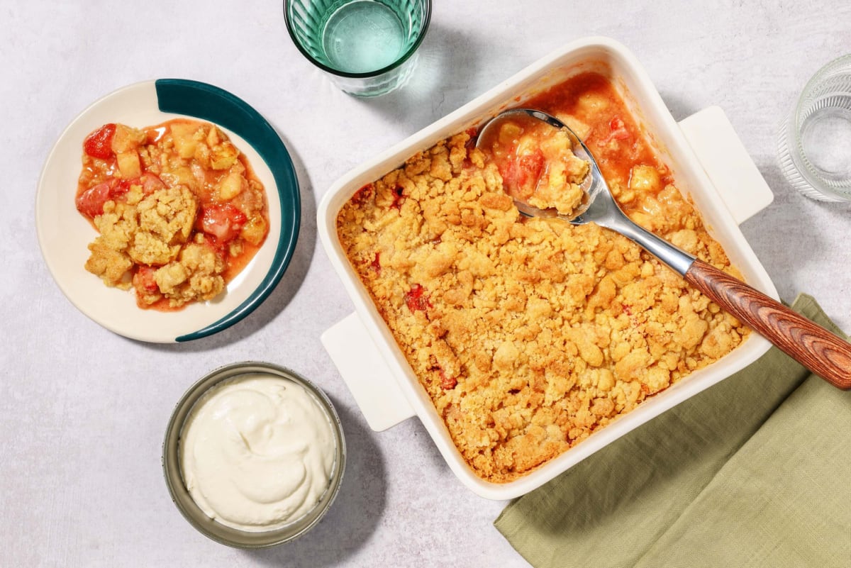 Aardbei-appelcrumble