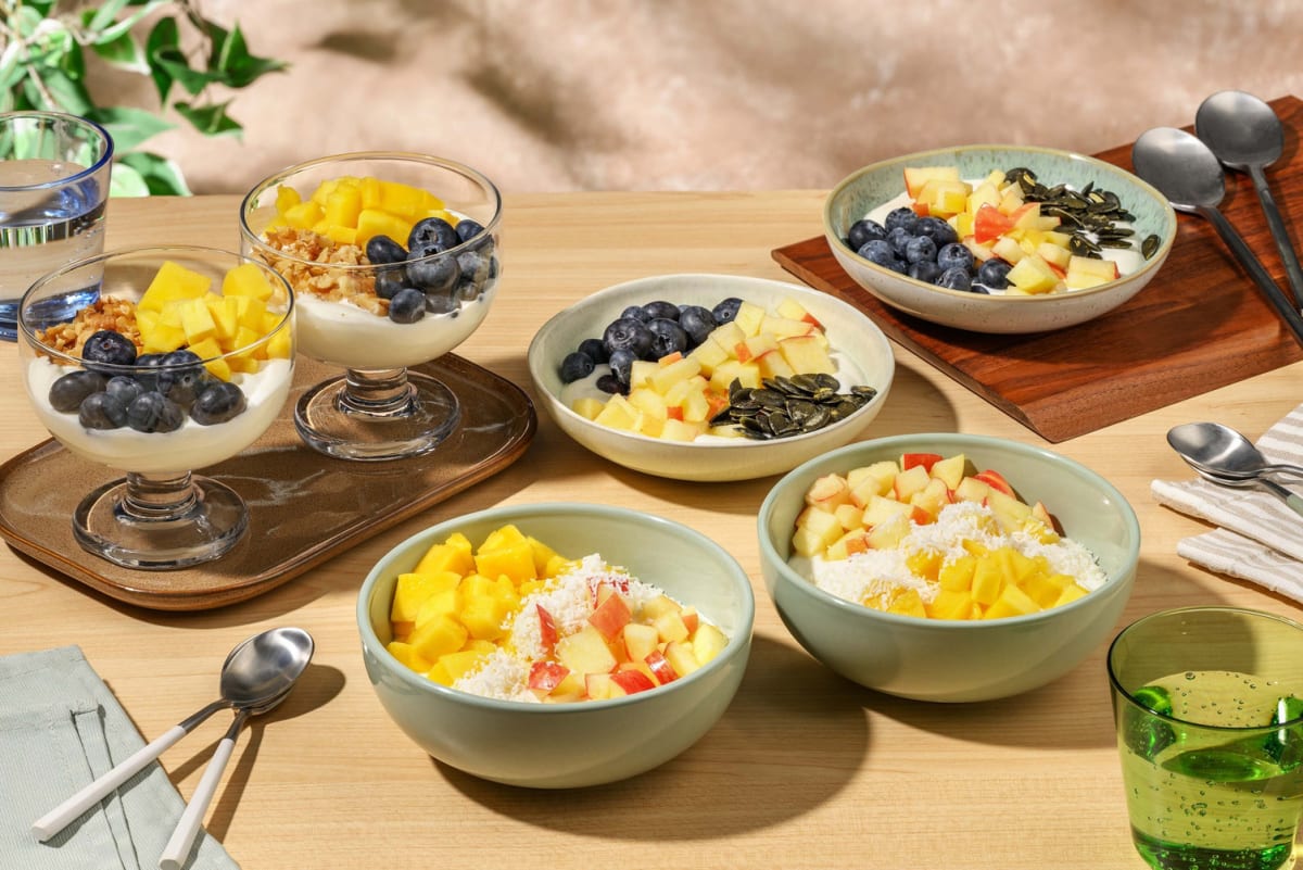Bowls petit-déjeuner au fromage blanc et fruits frais