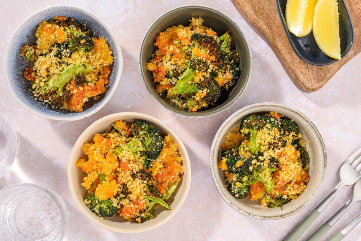 Cheesy Smashed Broccoli