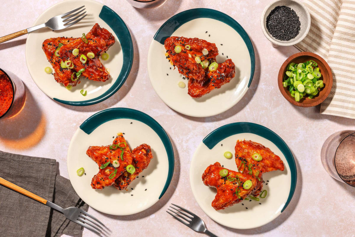 Saucy Gochujang Chicken Wings