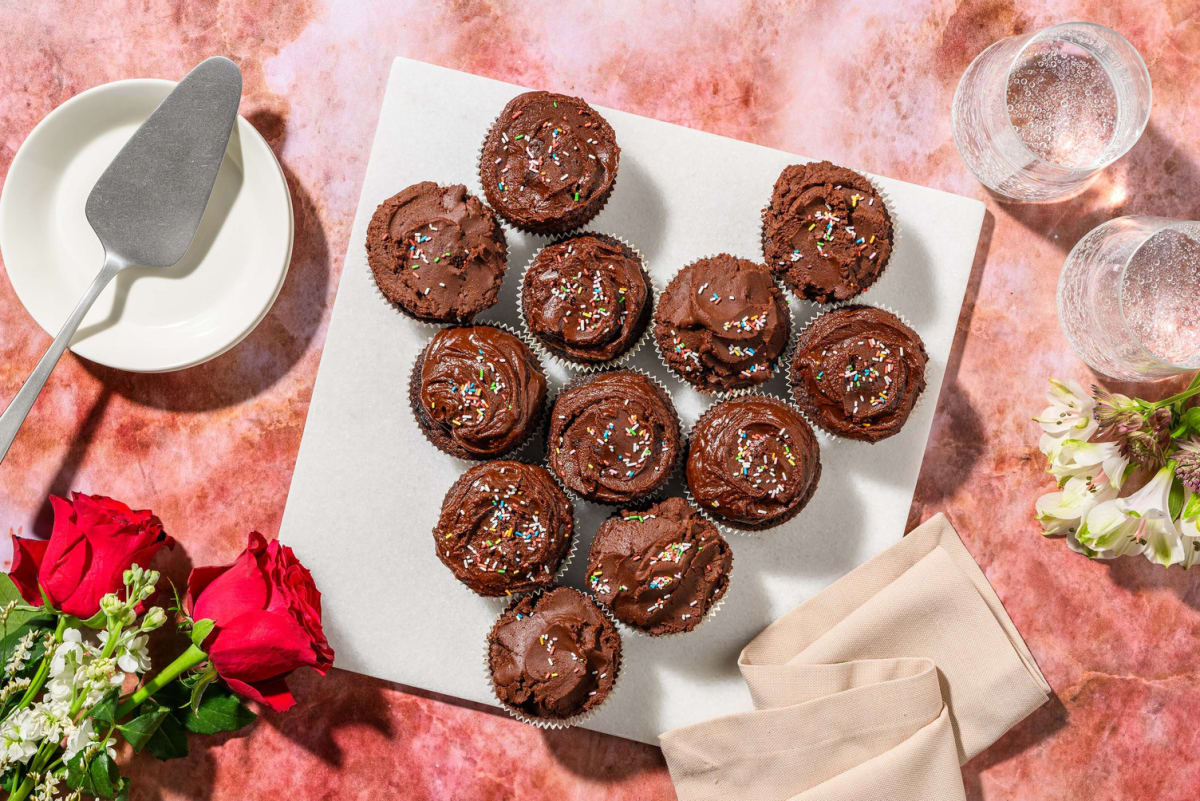 Chocolate Heart Cupcakes