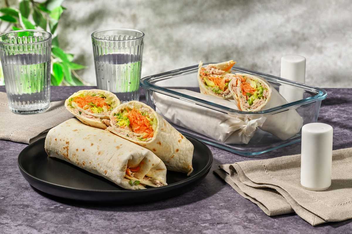 Wraps thon, mayo & écrasé d'avocat