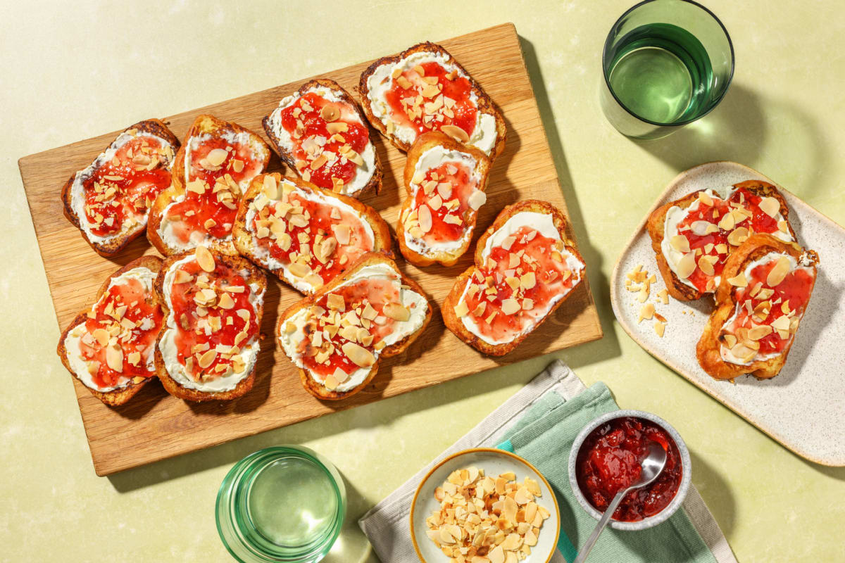 Brioche perdue & confiture de fraises 