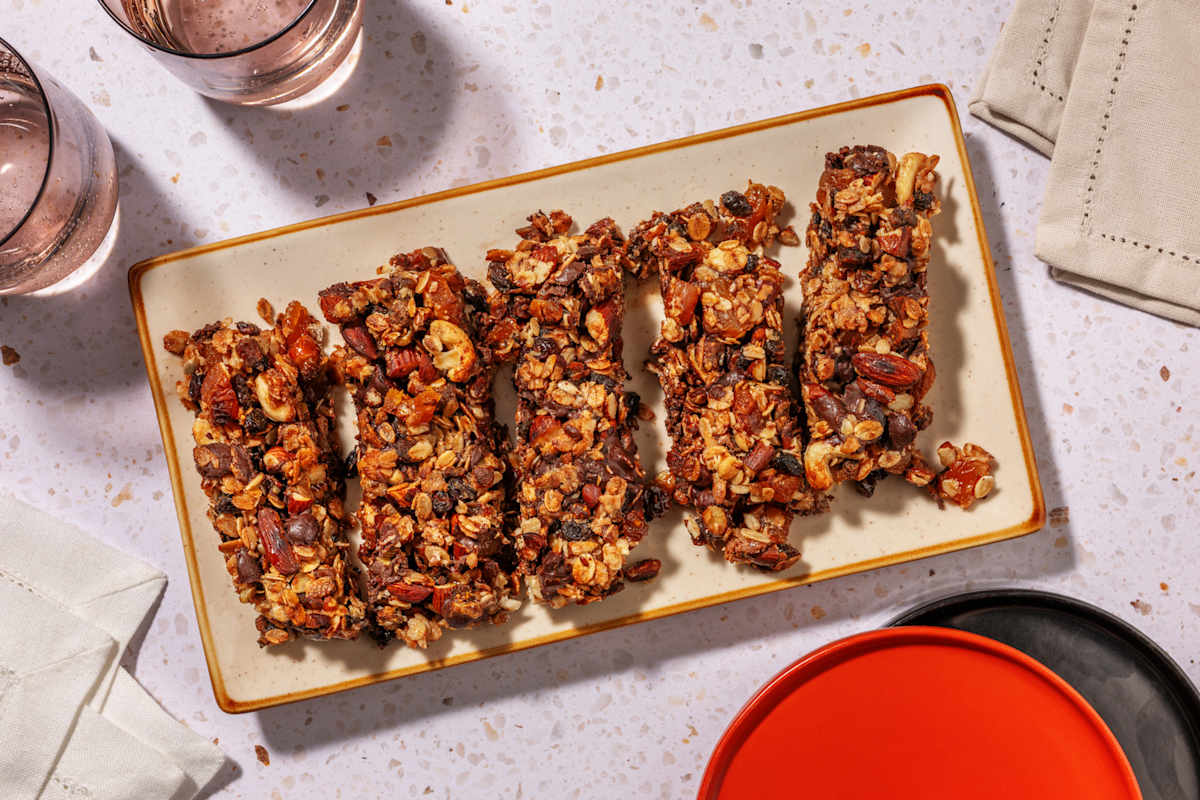 Granola bars : abricots secs, amandes & chocolat 