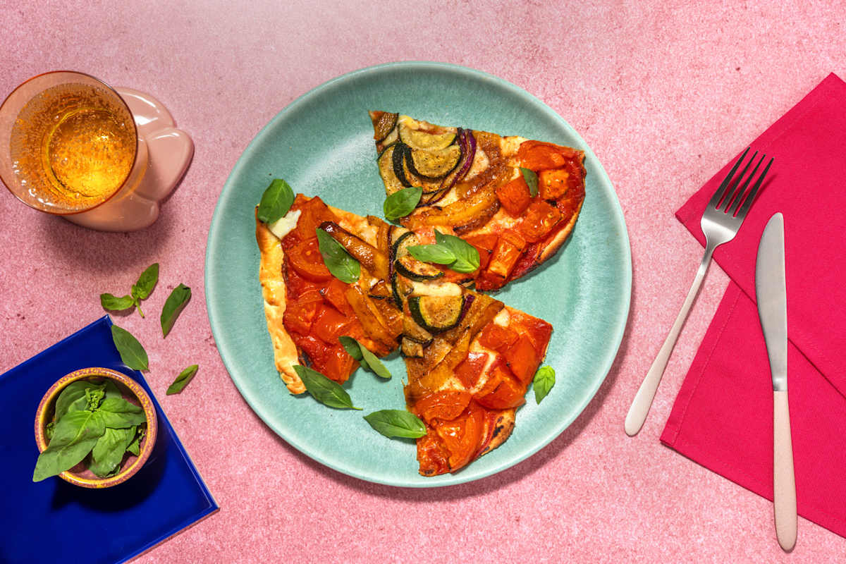 Tarte mozza & légumes du soleil