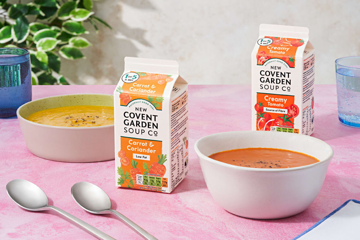 New Covent Garden Carrot and Coriander and Creamy Tomato Soup Variety Bundle