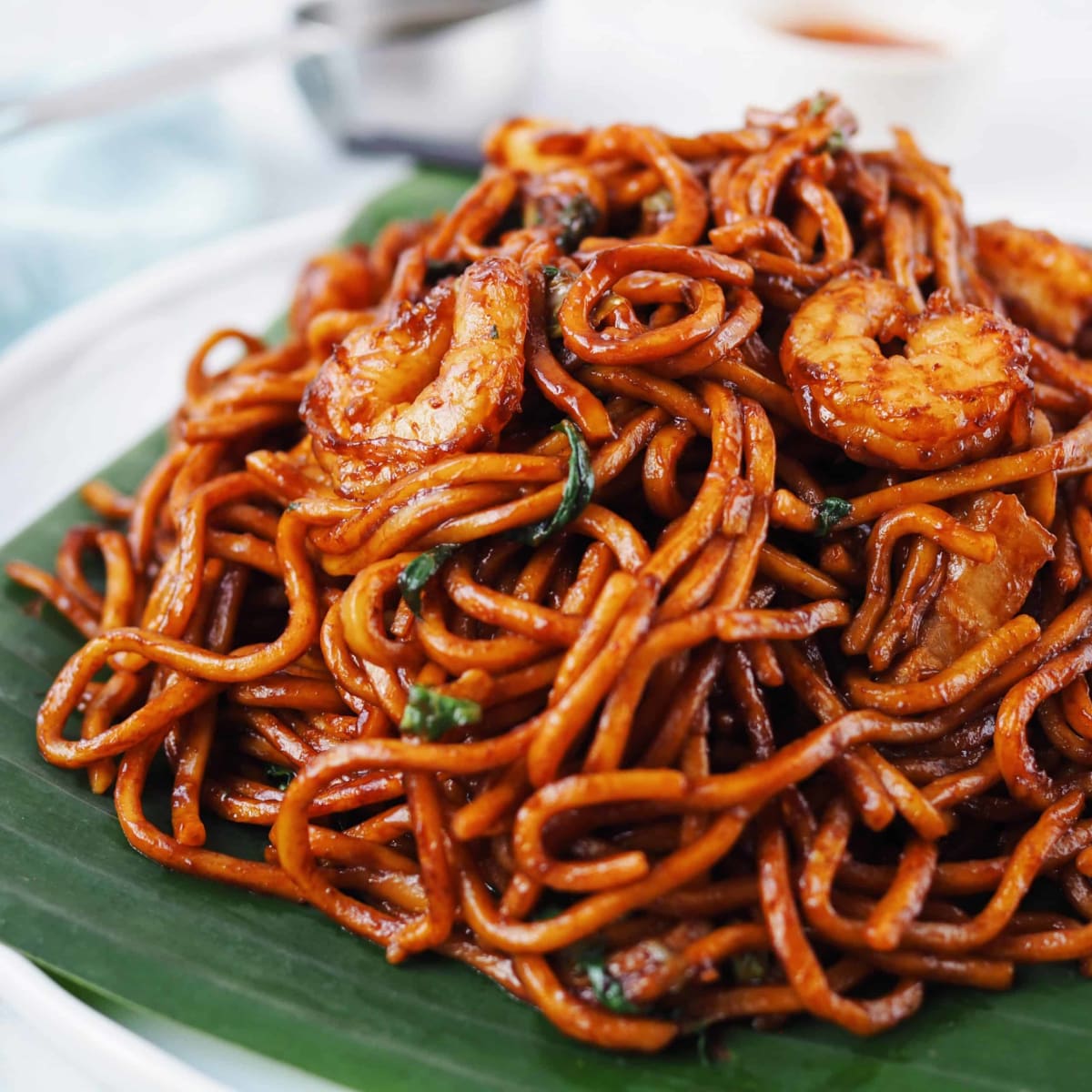 Hokkien mee con gamberi