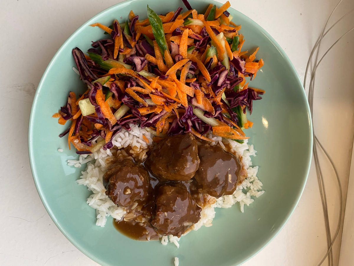 Honeysoy glazed beef meatballs HelloFresh