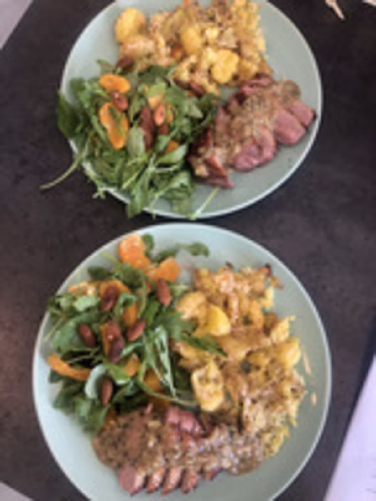 Duck and orange salad