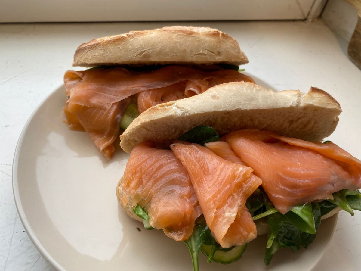 Classic smoked salmon Sandwich