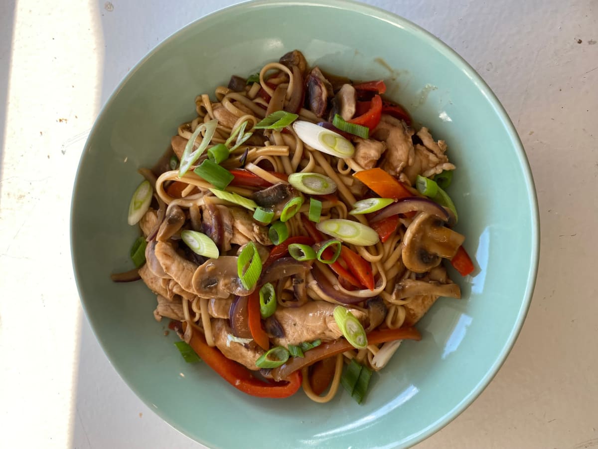 Chicken Teriyaki udon noodles