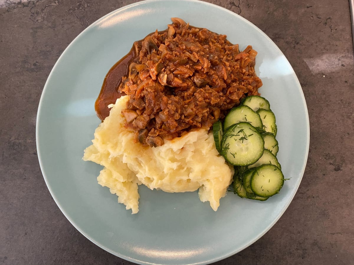 Danish veggie mince stew