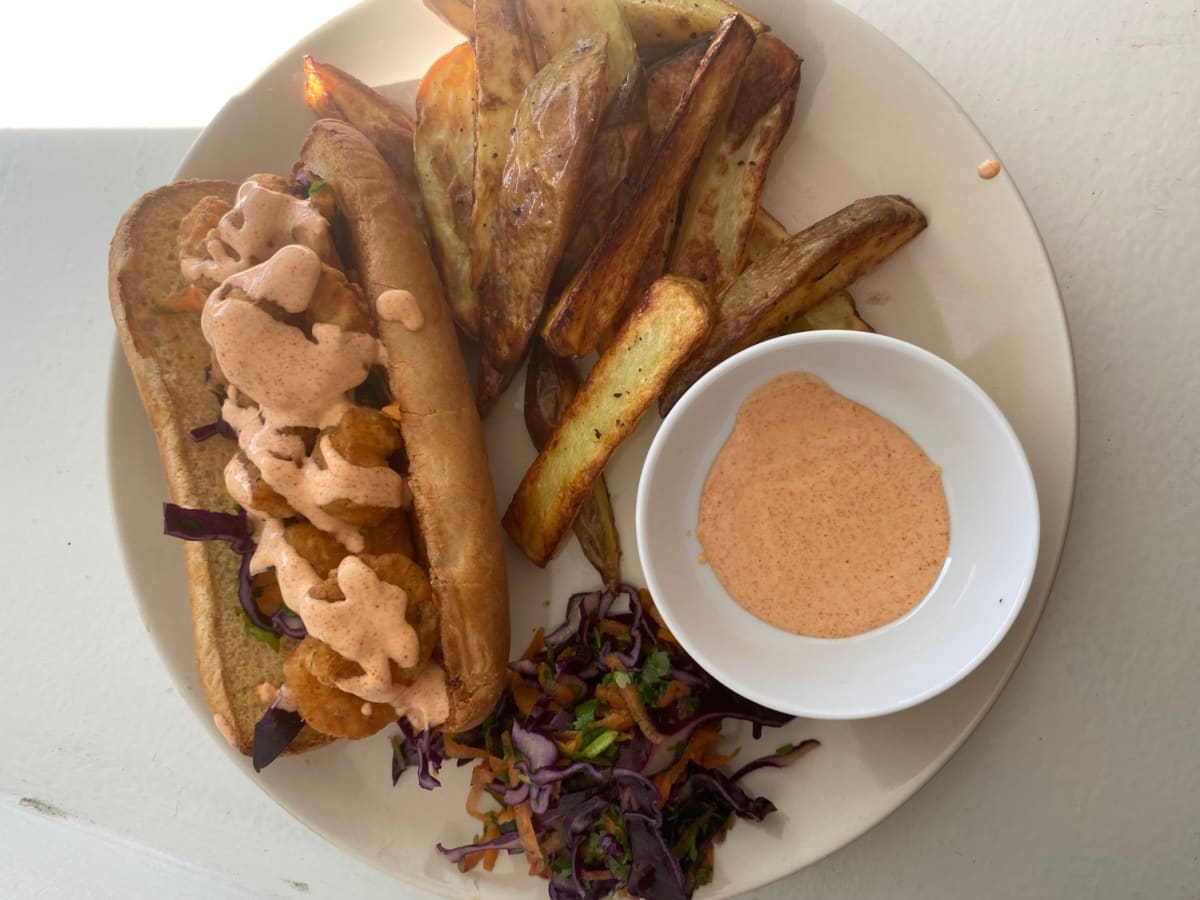 Cajun shrimp sandwich 