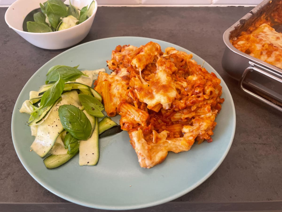 Vegetarisk pastagratäng