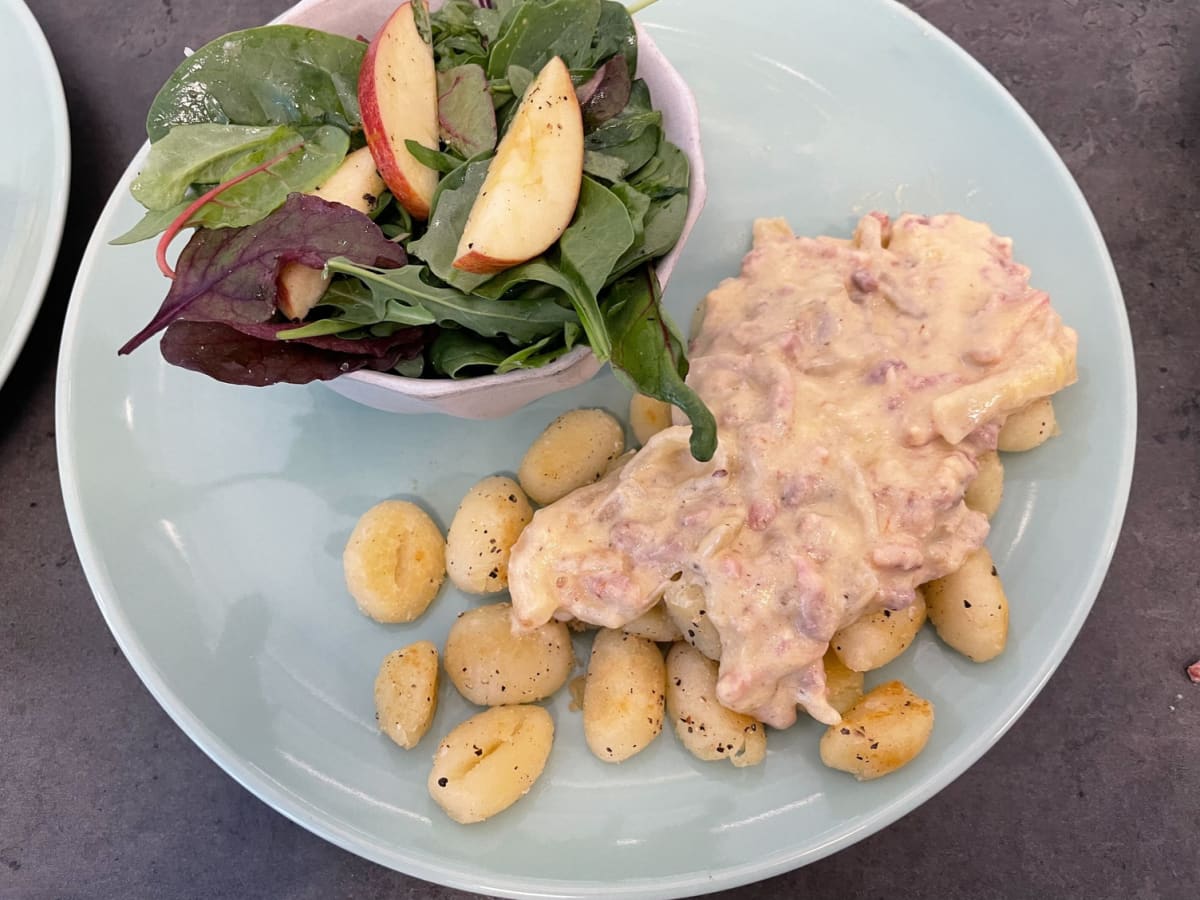 Gnocchi carbonara