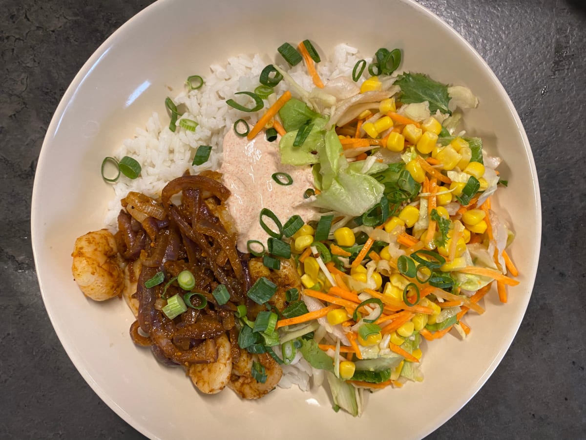 Mexican shrimp bowl