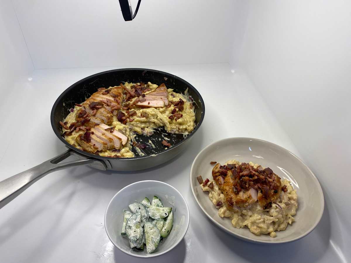Cremige Käsespätzlepfanne